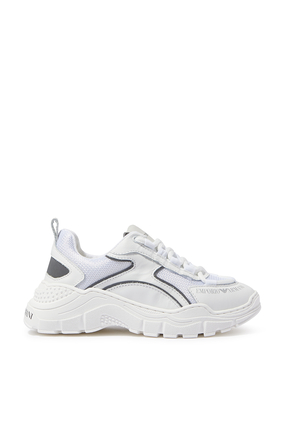 Mesh Panel Low Top Trainers
